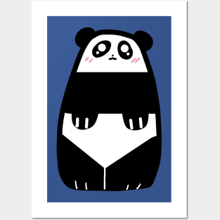 Cute Panda Blob Posters and Art